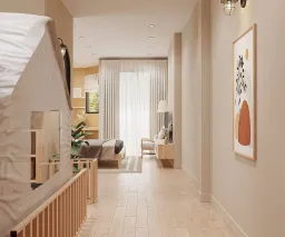 Phòng ngủ - Nhà phố Nguyễn Kiệm Gò Vấp - Phong cách Wabi Sabi 