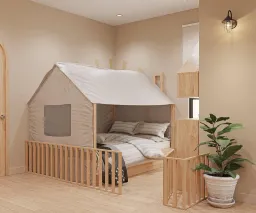 Phòng cho bé - Nhà phố Nguyễn Kiệm Gò Vấp - Phong cách Wabi Sabi 