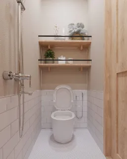 Phòng tắm - Nhà phố Nguyễn Kiệm Gò Vấp - Phong cách Wabi Sabi 