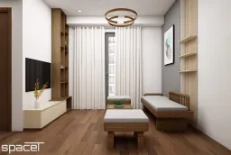 Phòng khách - Căn hộ Akari City Bình Tân - Phong cách Japandi 