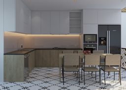 Phòng bếp, Phòng ăn - Nhà phố Quận 10 - Phong cách Modern 