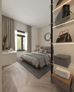 Phòng ngủ - Căn hộ Saigon South Residence - Phong cách Modern 
