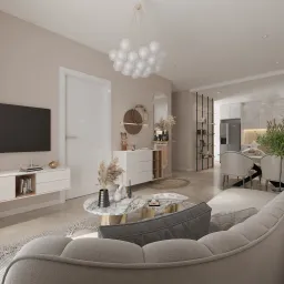 Phòng khách - Căn hộ Saigon South Residence - Phong cách Modern 