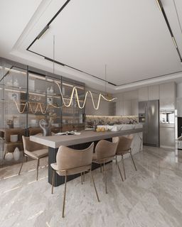 Phòng bếp, Phòng ăn - Nhà phố tại Bà Rịa Vũng Tàu - Phong cách Modern 