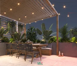 Sân thượng - Nhà phố tại Bà Rịa - Vũng Tàu - Phong cách Modern 