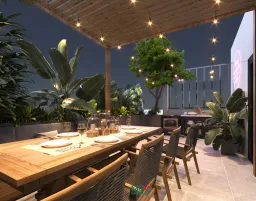 Sân thượng - Nhà phố tại Bà Rịa - Vũng Tàu - Phong cách Modern 