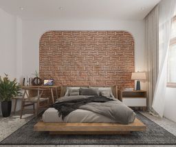 Phòng ngủ - Nhà phố gạch đỏ Bà Rịa - Vũng Tàu - Phong cách Modern 