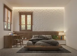 Phòng ngủ - Nhà phố gạch đỏ Bà Rịa - Vũng Tàu - Phong cách Modern 