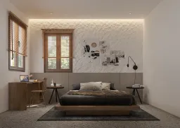 Phòng ngủ - Nhà phố gạch đỏ Bà Rịa - Vũng Tàu - Phong cách Modern 
