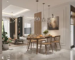 Phòng ăn - Căn hộ Celadon City (Nhà mẫu) - Phong cách Neo Classic 
