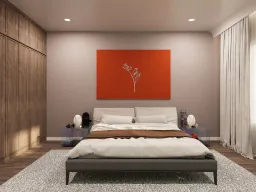 Phòng ngủ - Căn hộ The Origami (Nhà mẫu 50m2) - Phong cách Modern 