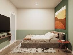 Phòng ngủ - Căn hộ The Origami (Nhà mẫu 60m2) - Phong cách Modern 