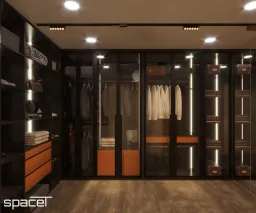 Phòng thay đồ - Căn hộ The Rainbow (Vinhomes Grand Park) - Phong cách Modern 