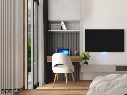 Phòng ngủ - Nhà phố Quận 12 - Phong cách Modern + Minimalist 