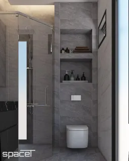 Phòng tắm - Nhà phố Quận 12 - Phong cách Modern + Minimalist 