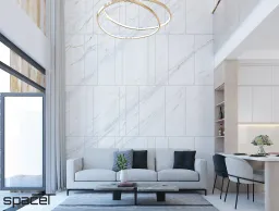 Phòng khách - Nhà phố Quận 12 - Phong cách Modern + Minimalist 