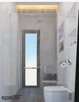 Phòng tắm - Nhà phố Quận 12 - Phong cách Modern + Minimalist 