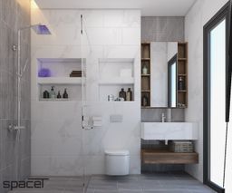 Phòng tắm - Nhà phố Quận 12 - Phong cách Modern + Minimalist 