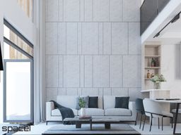 Phòng khách - Nhà phố Quận 12 - Phong cách Modern Minimalist 