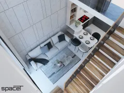 Phòng khách - Nhà phố Quận 12 - Phong cách Modern Minimalist 