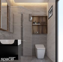 Phòng tắm - Nhà phố Quận 12 - Phong cách Modern Minimalist 