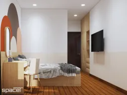Phòng ngủ - Căn hộ PiCity Quận 12 - Phong cách Color Block 