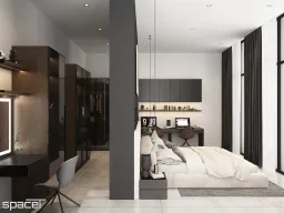 Phòng ngủ - Villa Dầu Tiếng (Bình Dương) - Phong cách Modern 