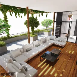 Sân thượng - Villa Dầu Tiếng (Bình Dương) - Phong cách Modern 
