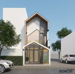 Mặt tiền - Nhà phố Quận 12 119m2 - Phong cách Modern 