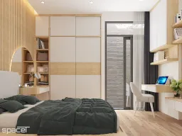 Phòng ngủ - Nhà phố Quận 12 119m2 - Phong cách Modern 