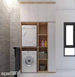 Phòng giặt - Nhà phố Quận 12 119m2 - Phong cách Modern 