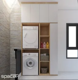 Phòng giặt - Nhà phố Quận 12 119m2 - Phong cách Modern 