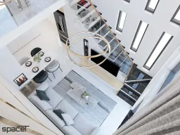 Phòng khách - Nhà phố Quận 12 119m2 - Phong cách Modern 