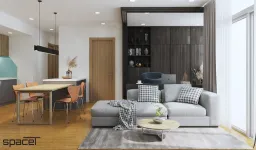 Phòng khách, Phòng ăn - Căn hộ Terra Mia - Phong cách Modern 