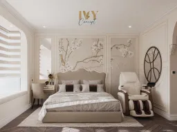 Phòng ngủ - Căn hộ The Peak Midtown M8 - Phong cách Neo Classic 