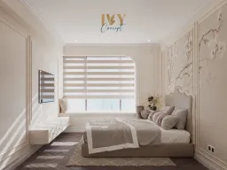 Phòng ngủ - Căn hộ The Peak Midtown M8 - Phong cách Neo Classic 