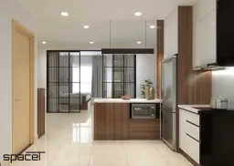 Phòng bếp - Căn hộ Sunrise City Quận 7 - Phong cách Modern + Color Block 