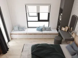 Phòng ngủ - Căn hộ Homyland 3 Quận 2 - Phong cách Modern 