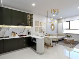 Phòng khách, Phòng bếp, Phòng ăn - Căn hộ Citi Esto Q.2 - Phong cách Modern 