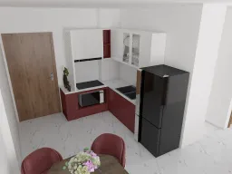Phòng bếp - Căn hộ 50m2 The Origami (Vinhomes) - Phong cách Modern 