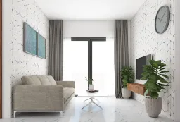 Phòng khách - Căn hộ 50m2 The Origami (Vinhomes) - Phong cách Modern 