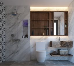 Phòng tắm - Nhà phố Hoàng Hoa Thám Q. Bình Thạnh - Phong cách Modern 