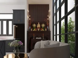 Phòng khách - Nhà phố Mễ Cốc Quận 8 - Phong cách Modern 