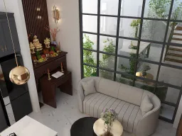 Phòng khách - Nhà phố Mễ Cốc Quận 8 - Phong cách Modern 