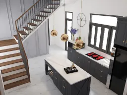 Phòng bếp - Nhà phố Mễ Cốc Quận 8 - Phong cách Modern 