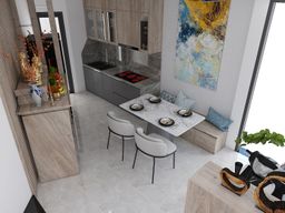 Phòng bếp, Phòng ăn - Nhà phố Quang Trung Gò Vấp - Phong cách Modern 