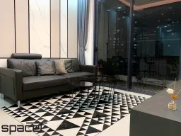 Phòng khách - Căn hộ Opal 2PN - Phong cách Modern + Industrial 