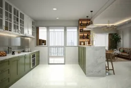 Phòng bếp - Căn hộ Garden Court 1 Quận 7 - Phong cách Scandinavian + Modern 