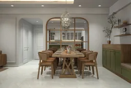 Phòng ăn - Căn hộ Garden Court 1 Quận 7 - Phong cách Scandinavian + Modern 