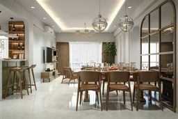 Phòng ăn - Căn hộ Garden Court 1 Quận 7 - Phong cách Scandinavian + Modern 